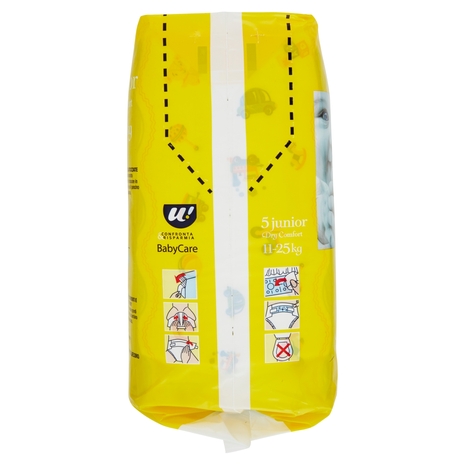 16 PANNOLINI BABY CARE JUNIOR DRY COMFORT 11-25 KG U! Confronta & Risparmia